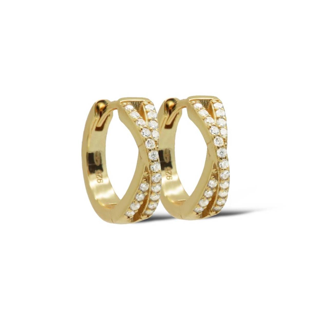 Karma Jewelry Hinged Hoops TWISTY Goldplated