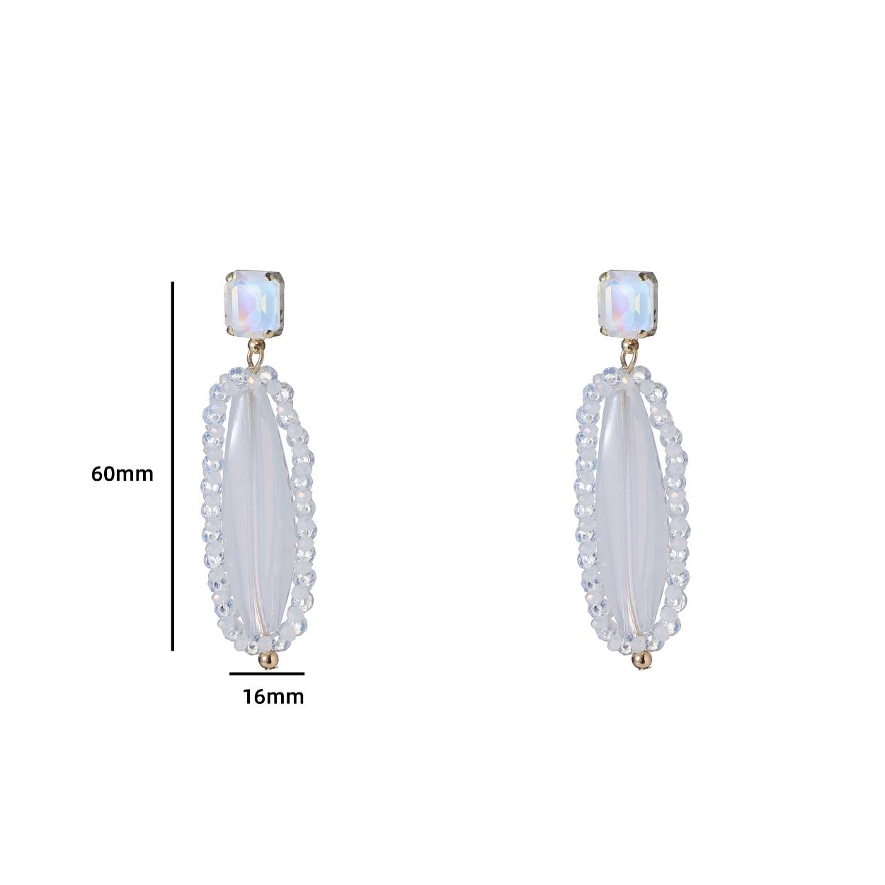 Long Stone - 14K + White
E4036-1