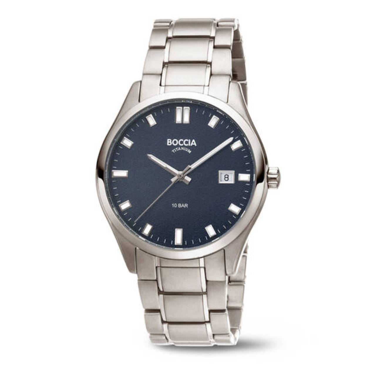 Boccia herenhorloge met titanium kast en band