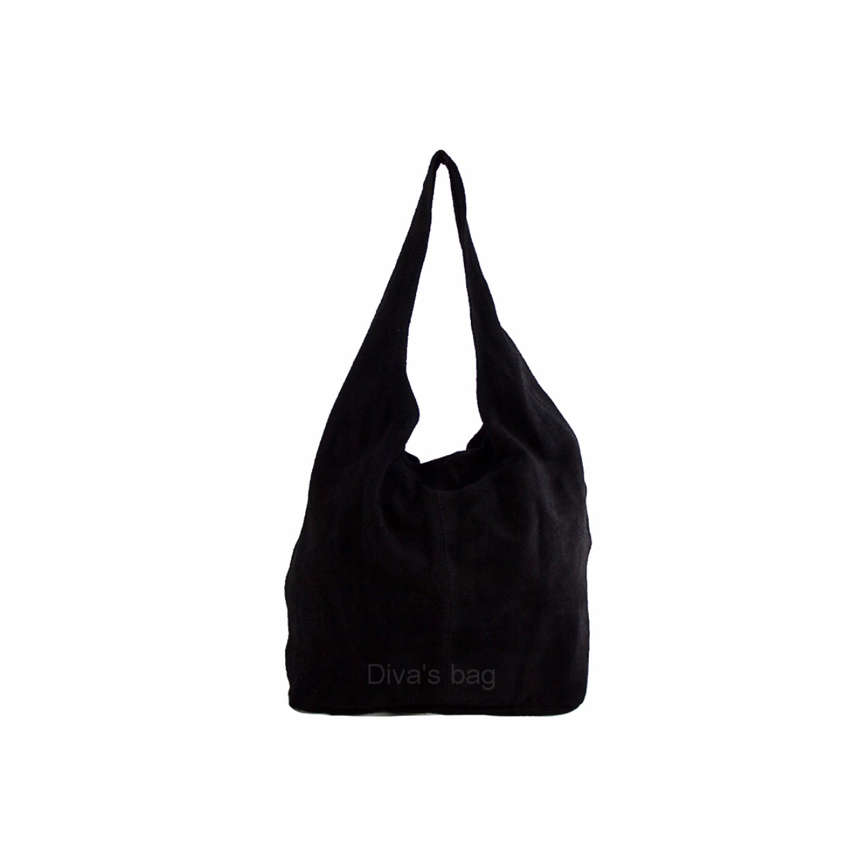 Echte lederen shopper van Suede
niet gevoerd

Afmetingen:
Hoogte 60cm x breed 35cm x diep 17cm