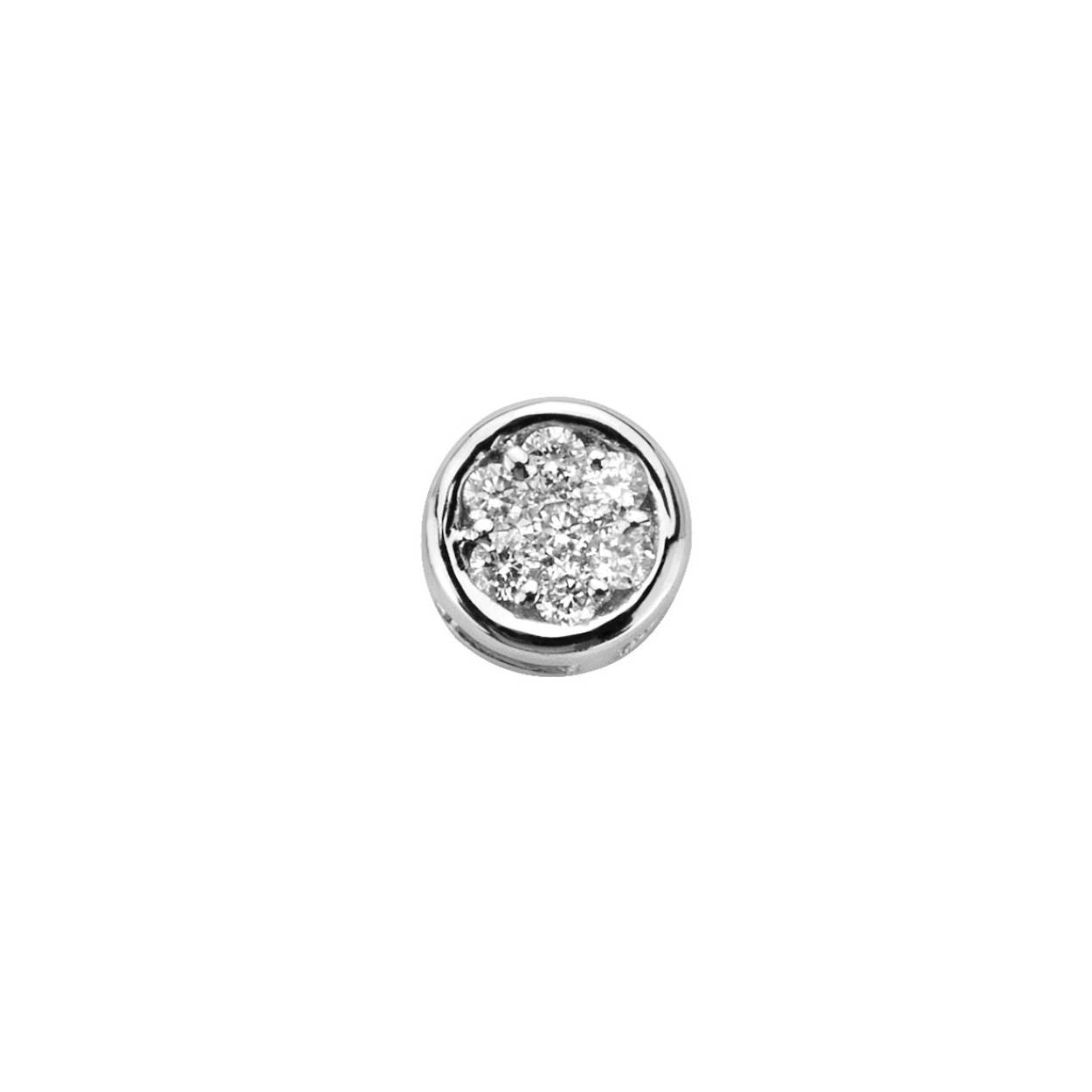 witgouden element 18 krt met 0.03ct diamant