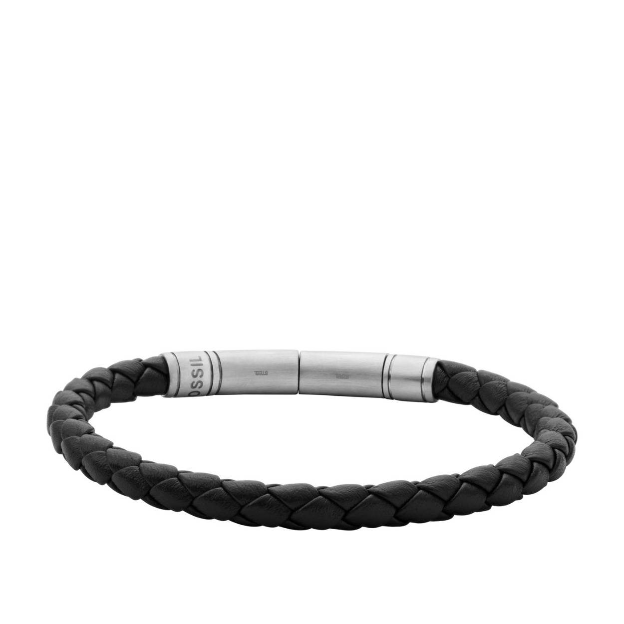 ossil JF04089040 Armband Vintage Casual leder-staal zwart