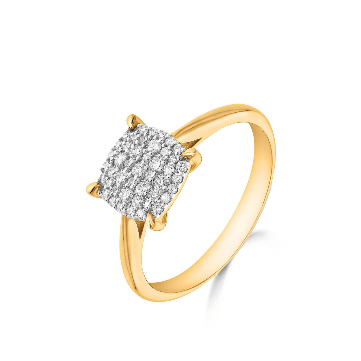 Naiomy ring goud 18k gezet met 45 briljanten 0.25ct