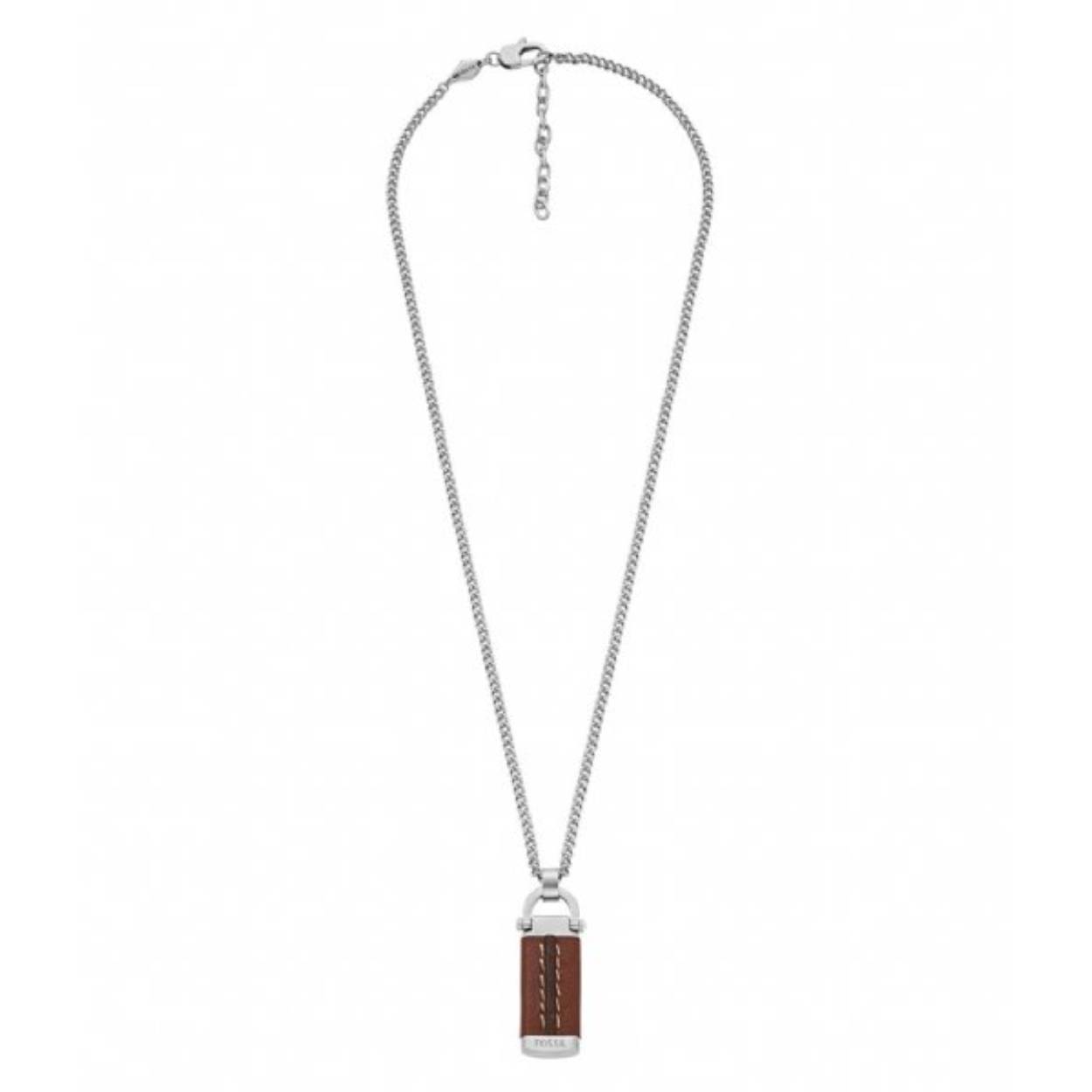 Bent u op zoek naar een prachtig collier waar u een leuke hanger aan kunt hangen? Dan is dit Fossil JF04399040 Ketting Hertiage D-link staal-leder zilverkleurig-bruin 51-55 cm echt iets voor u. Dit verfijnde collier is een plaatje. De kleur van dit collier is . De dikte van het collier is en de lengte is 50 + 5 cm. 