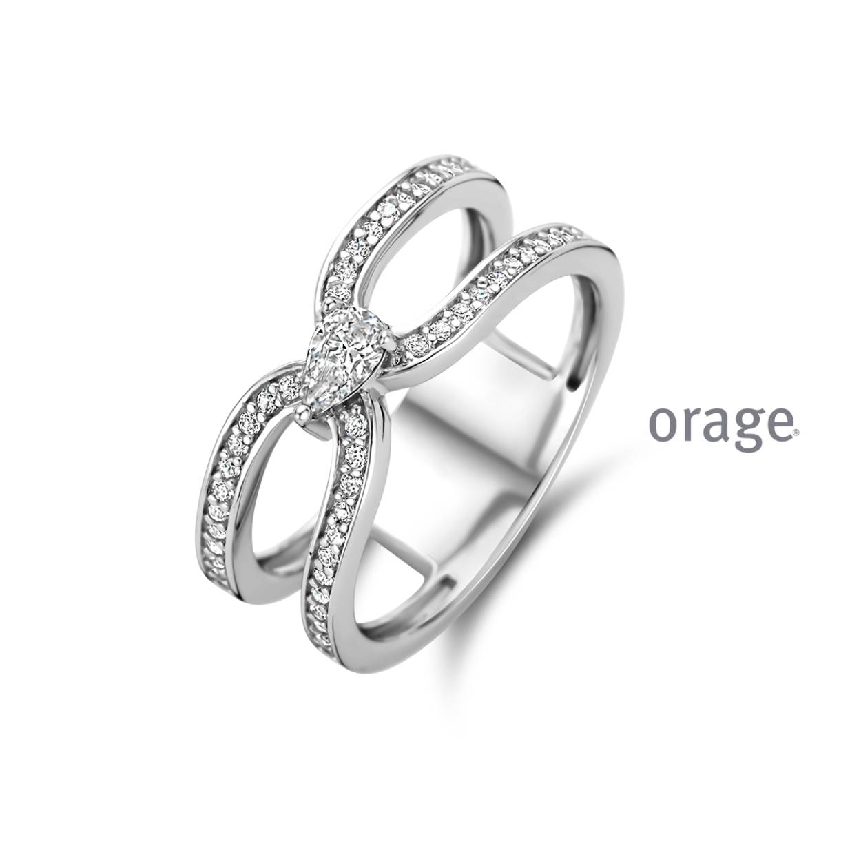 Zilveren ring met zirkoon
BA063