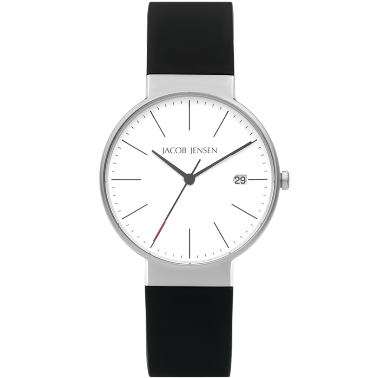 Jacob Jensen herenhorloge Herenhorloge uit de Timeless Nordic collectie 
Doelgroep: Heren
Sapphire Crystal Glass
Classic
Formaat: 37 mm