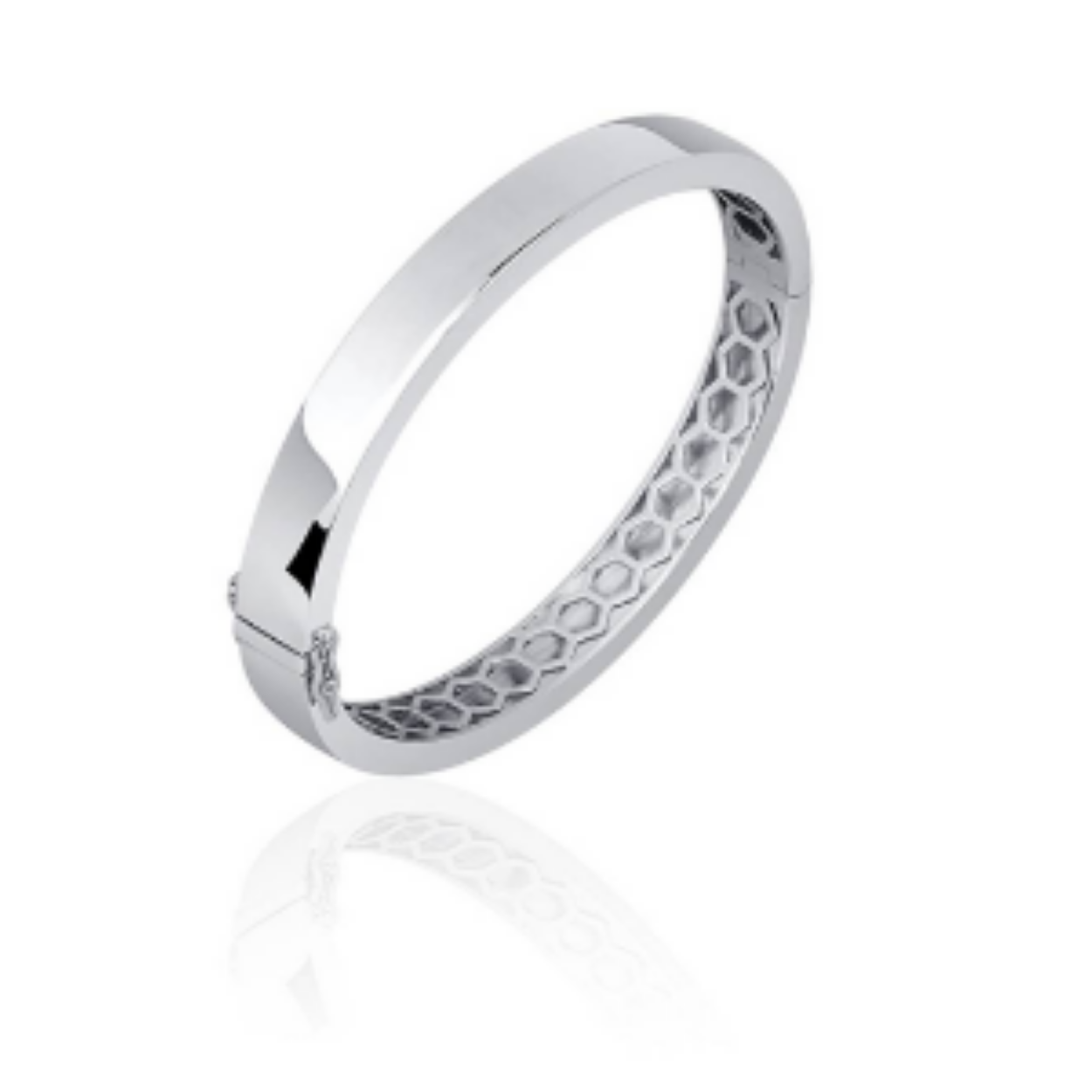 Zilveren bangle vlak 10mm 