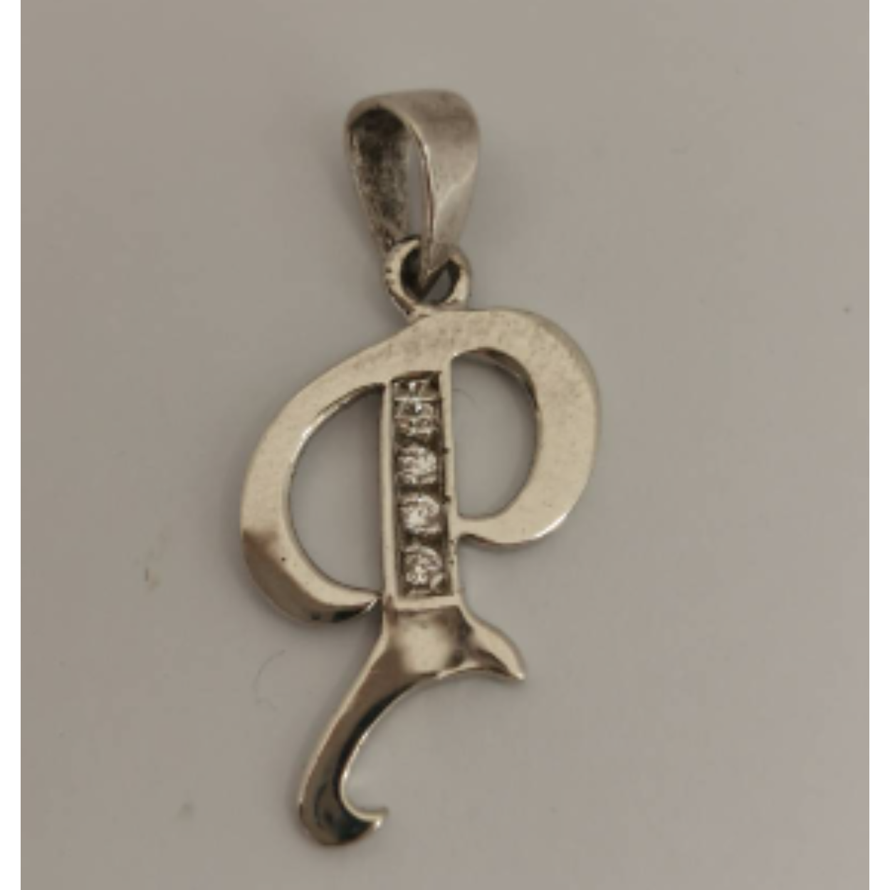 Zilveren hanger letter P