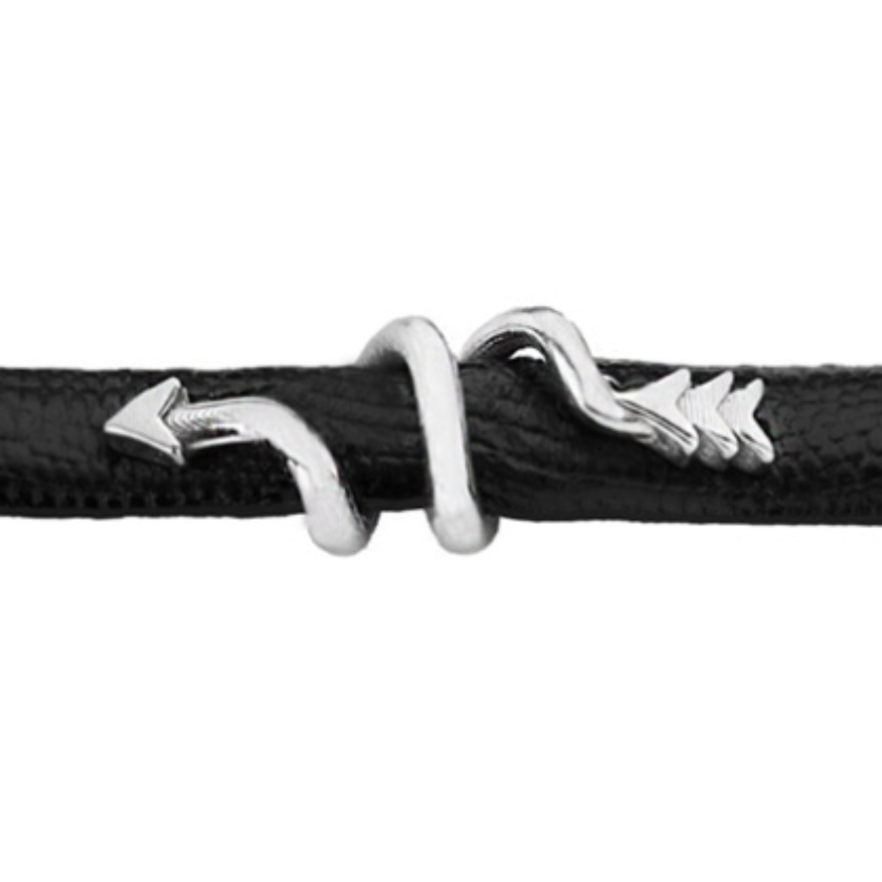 JOY DE LA LUZ Charm Zilveren Pijl JS082 wordt geleverd exclusief lederen armband