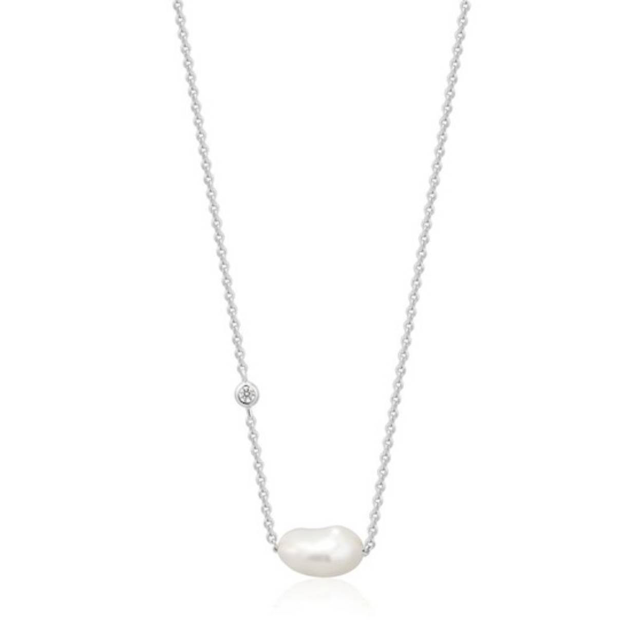 Ania haie zilveren collier met zoetwaterparel AHN019-02H