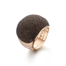 .PESAVENTO ZILVER ROSE RING BROUWN DUST