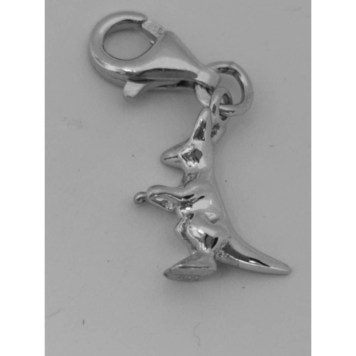 Zilveren hanger/bedel Kangoeroe 