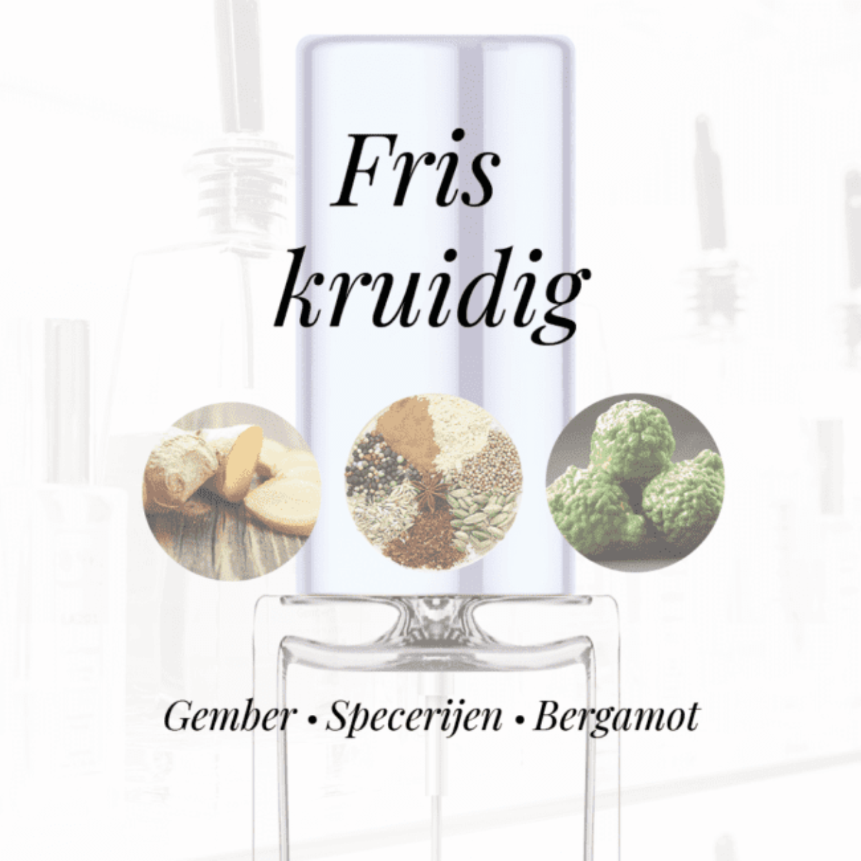 Eigenschappen
Geur: Fris kruidig
Waarneembare geuren: Bergamot, Gember, Specerijen
Sillage: Midden
Seizoen: Lente/Zomer
Eigenschap: Sexy
Stijl: Smart
Geurgroep: Houtachtig Bloemige Musk
Hoofdakkoorden: Fris kruidig, Citrusvruchten, Aromatisch, Warm kruidig, Houtachtig, Groen
Top noten: Gember, Bergamot en Citroen
Midden noten: Specerijen, Witte peper, Basilicum en Viooltjesblad
Basis noten: Tonkaboon, Tahitiaanse vetiver en Ceder