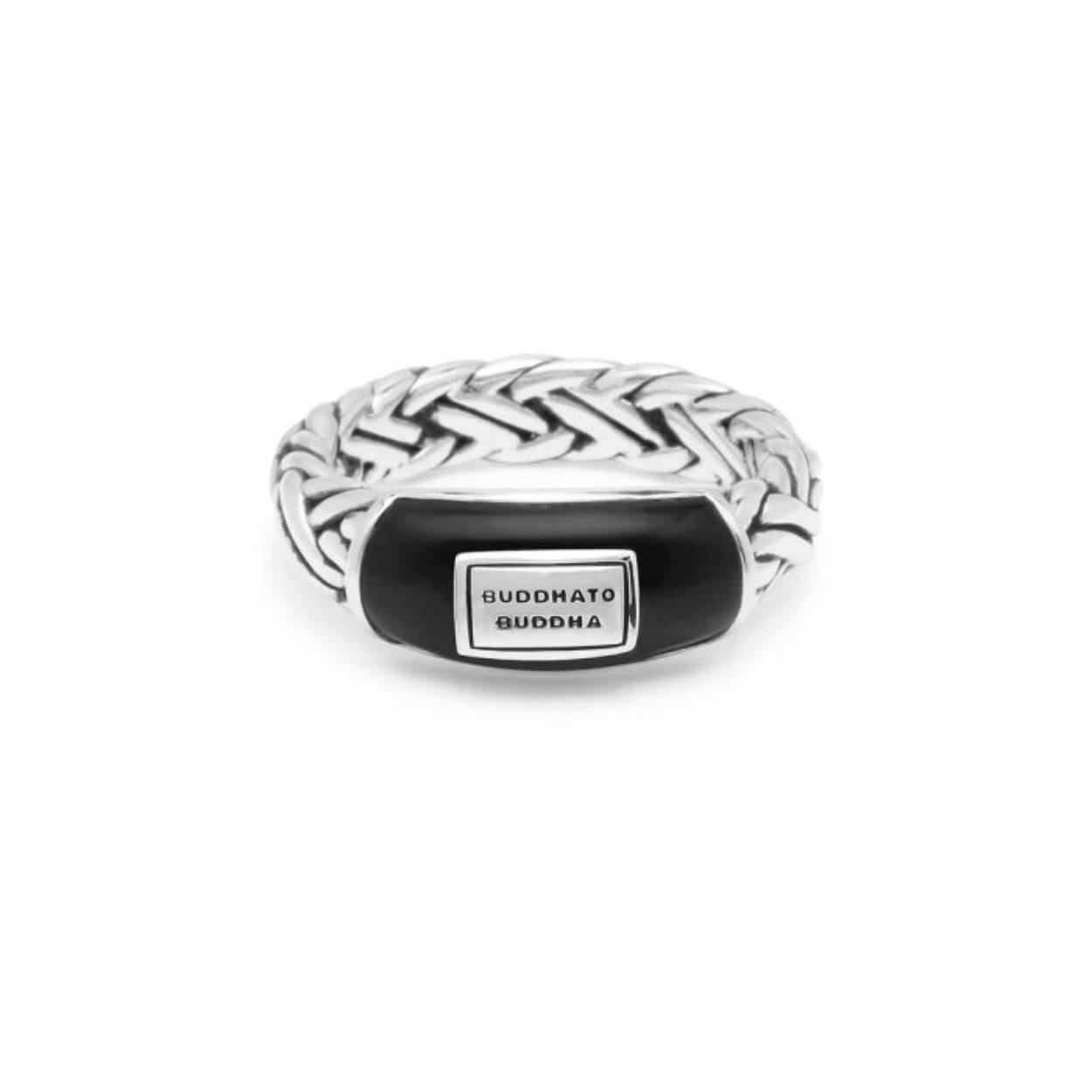 Buddha to Buddha 172 17 - Katja XS Black Onyx Ring Silver