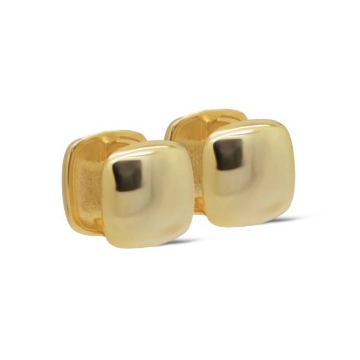 H490GP Karma oorringen | zilver verguld | square