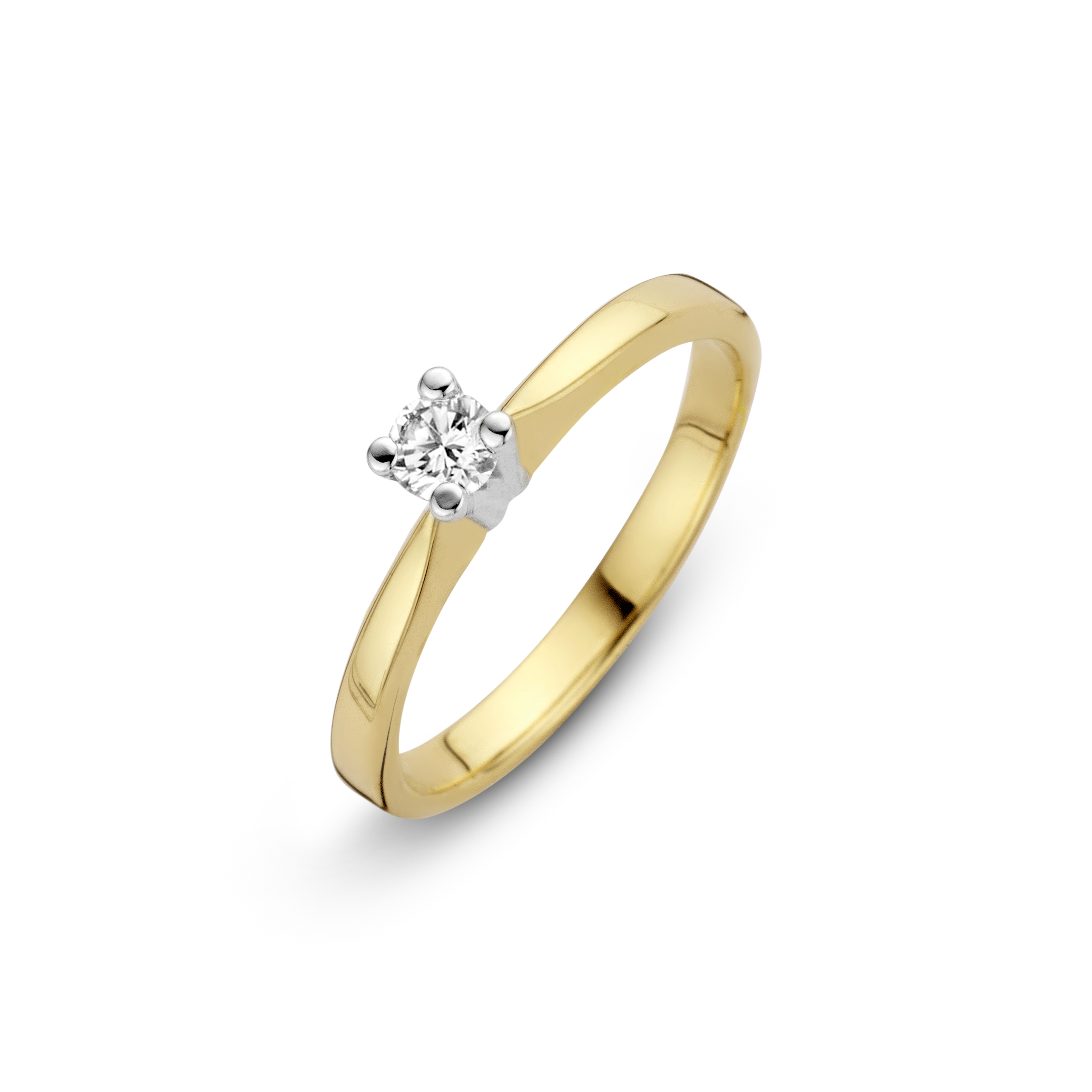 gouden damesring Eternal met 0.06ct briljant. maat18