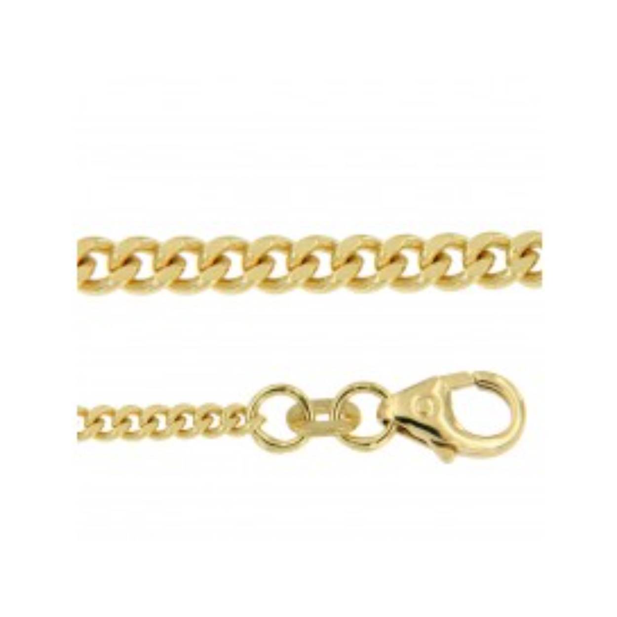 14k geelgoud gourmette collier op 60 cm lengte
