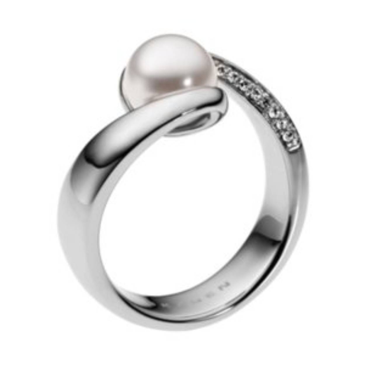 SKAGEN Ring Edelstaal met Imitatieparel 