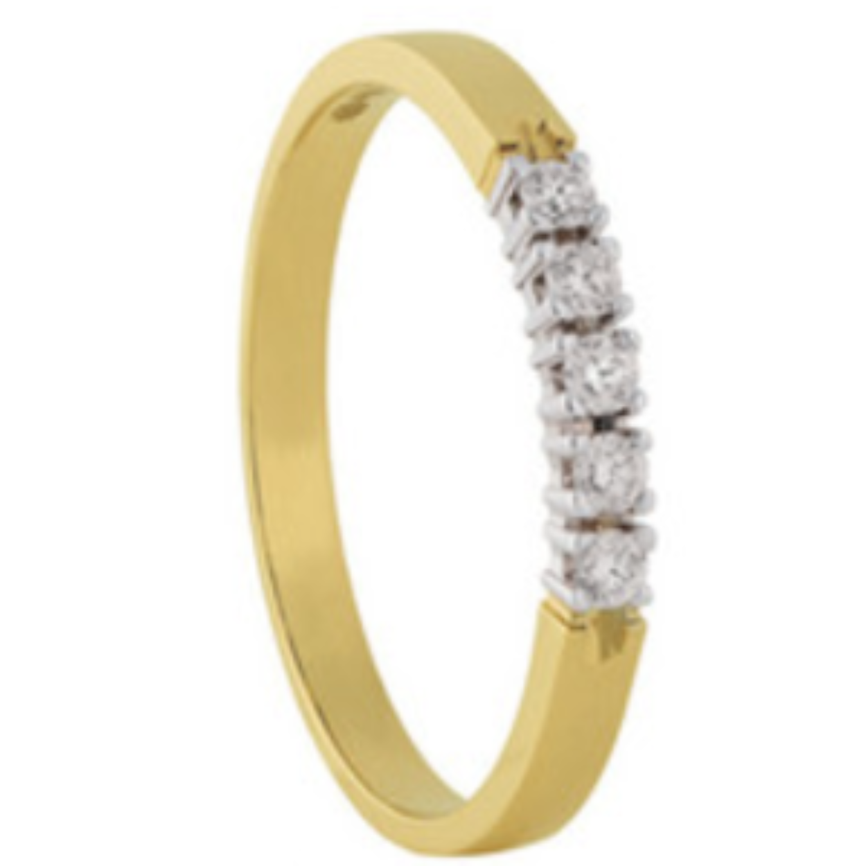 Alliance bicolor 5 x 0,05 ct TW-VS