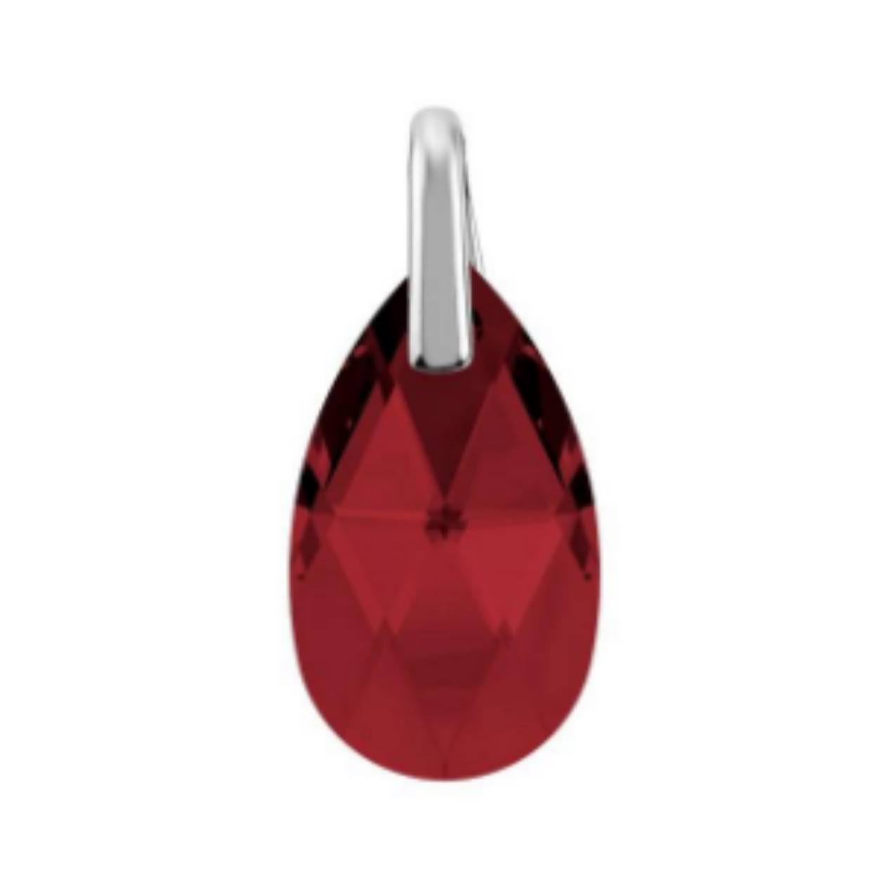 MY iMenso Creoli pendant "Brillante crystal" "Scarlet" 16mm Pera (925/rhod-plated)