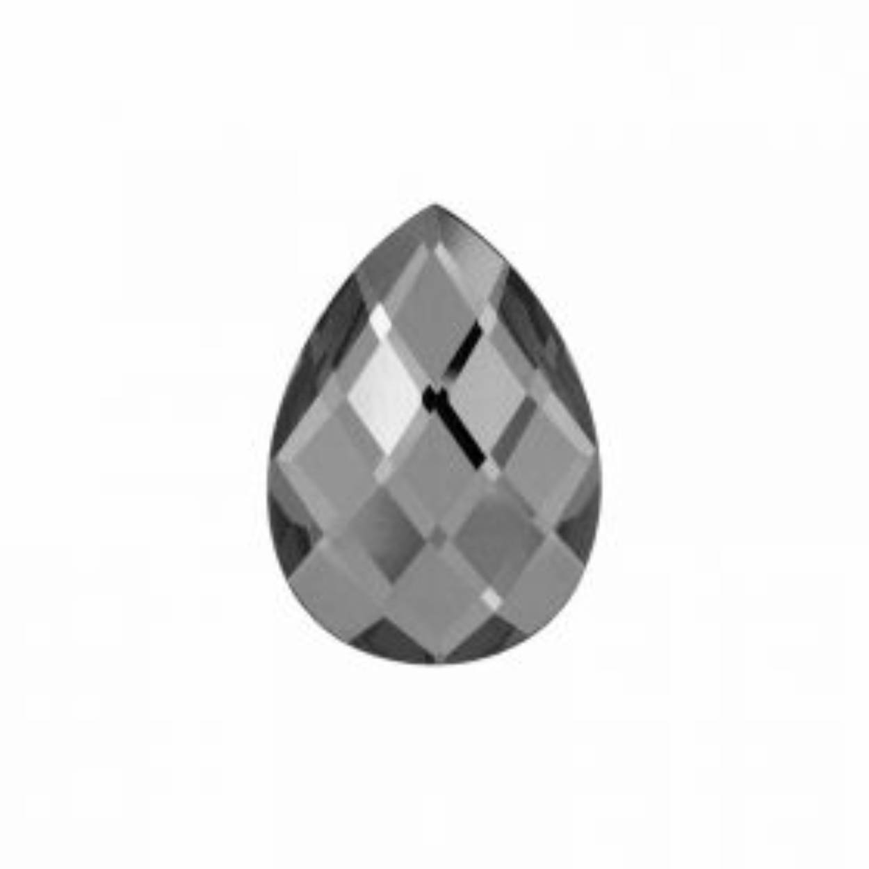 MY iMenso "faceted dark grey" mirror stone 25mm Goccia insignia (glass composite)