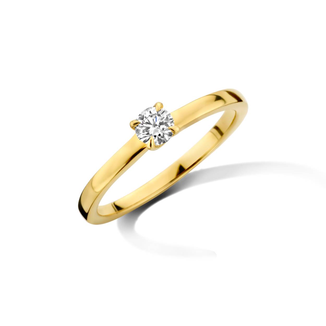 Verlovingsring GG 18 kt 0.11ct brilj