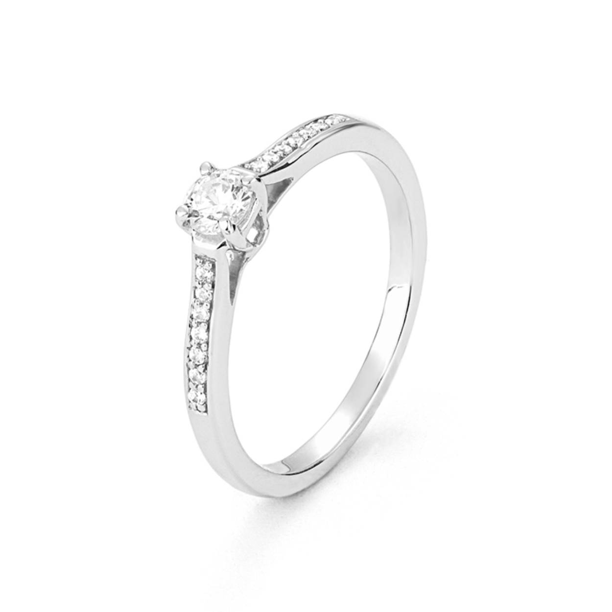 Witgouden ring briljant 0.30ct h/si Facet 
R1102125EWA16