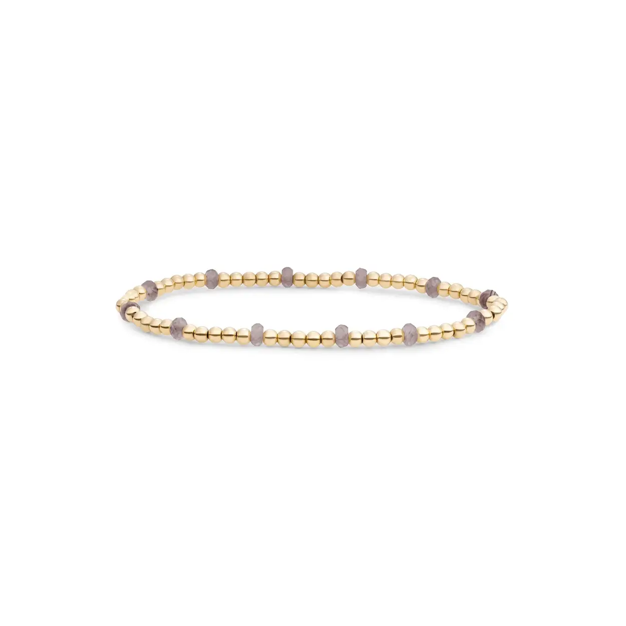 Sparkling Jewels Armband Smokey Quartz Reverse Roundel Gold SBG-GEM23-MIX-FCTRDL