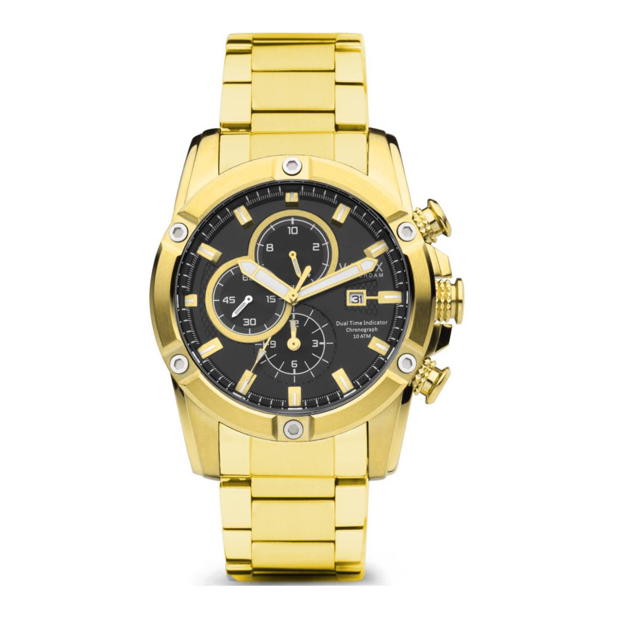 De Young Rebel Big Boy, het horloge dat jou rebelse kant ondersteunt. Zijn schitterende, stoere kast van 46 mm haalt het speelse in je naar boven. De roestvrijstalen kast is massief en past perfect om de pols van een Young Rebel!

Zijn stijlvolle zwarte wijzerplaat bevat verschillende chronograaf functies, waaronder een stopwatch en een datum aanduiding. De massieve multifunctionele kast past perfect om de pols door zijn losse schakelband die eenvoudig op maat te maken is.

De Young Rebel is gemaakt om samen met zijn eigenaar rebelse paden te bewandelen. Zo is het horloge 10 ATM waardoor je er eenvoudig mee het water in kan. Besluit jij in een rebelse nacht het water in te springen, ook dan zal je Young Rebel je door zijn lichtgevende wijzers ten alle tijden op de hoogte houden van de tijd. Zo zorgt VNDX ervoor dat Young Rebels nooit te laat zijn nieuwe herinneringen te creëren.