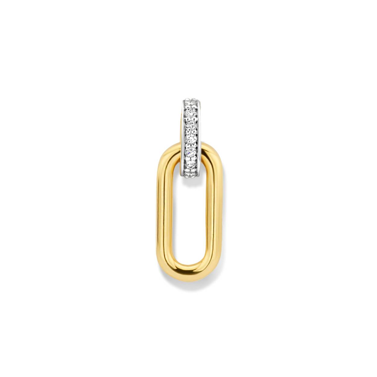 Naiomy geel en wit gouden hanger 18KT briljant