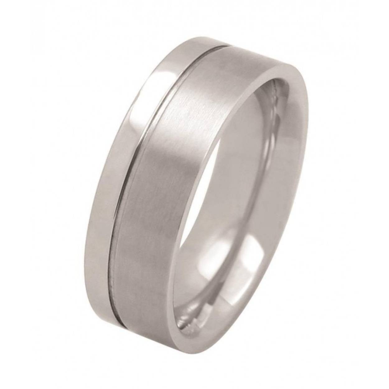 Staal ring mat/glanzend  - 7 mm