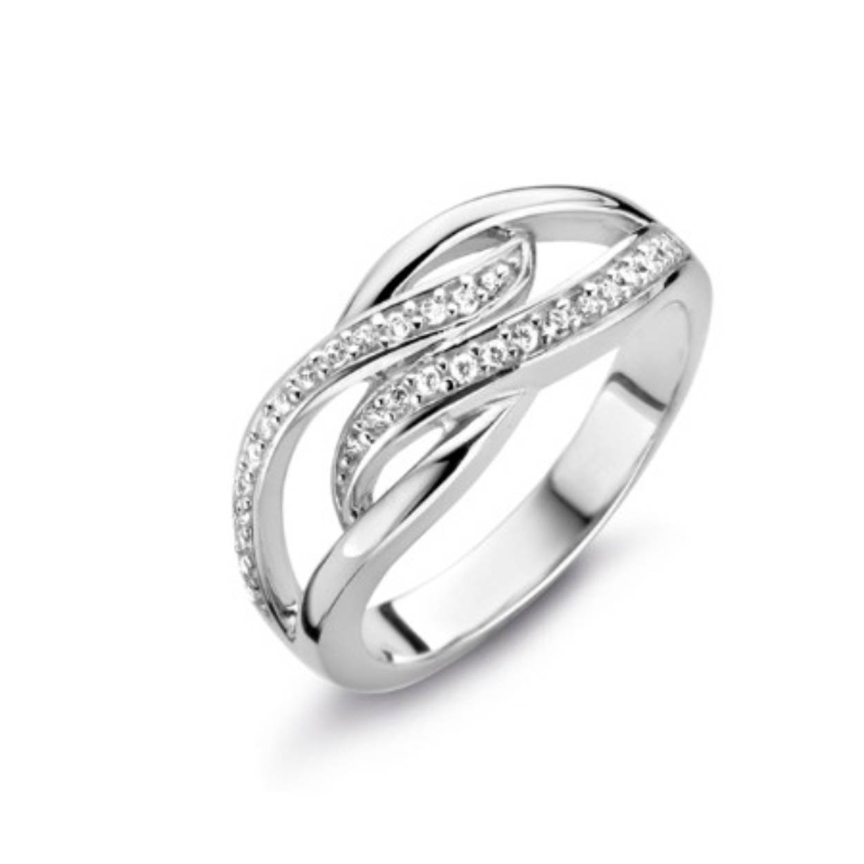 Zilveren ring met zirkonia van Rosa di Lucca