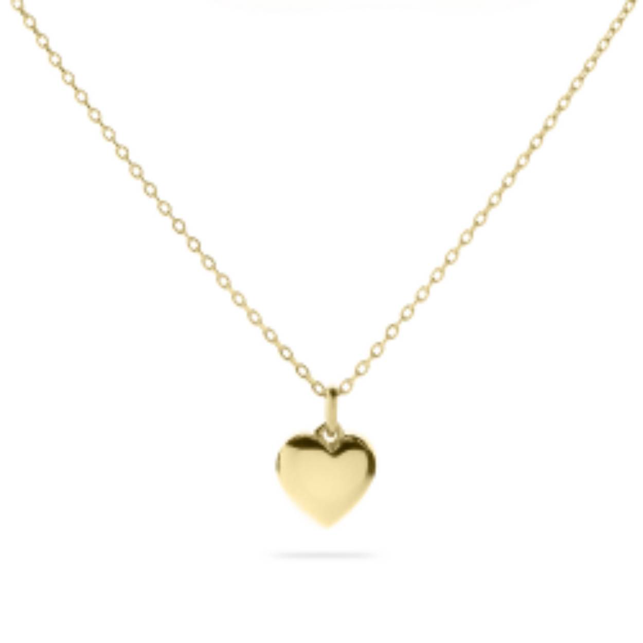 GISSE 14KARAATS GOUDEN COLLIER MET HARTJE.  HET COLLIER IS VERLENGBAAR VAN 38CM + 4CM 