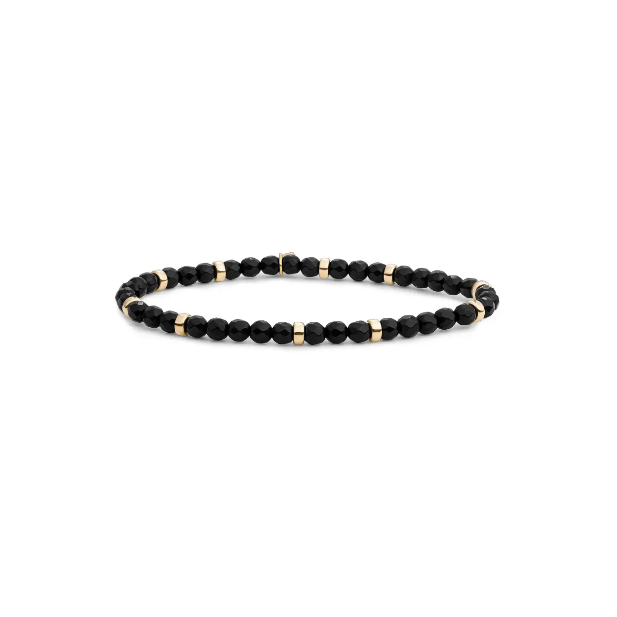 Sparkling Jewels Armband Onyx Roundel Interstellar Gold SBG-GEM07-MIX-RDL