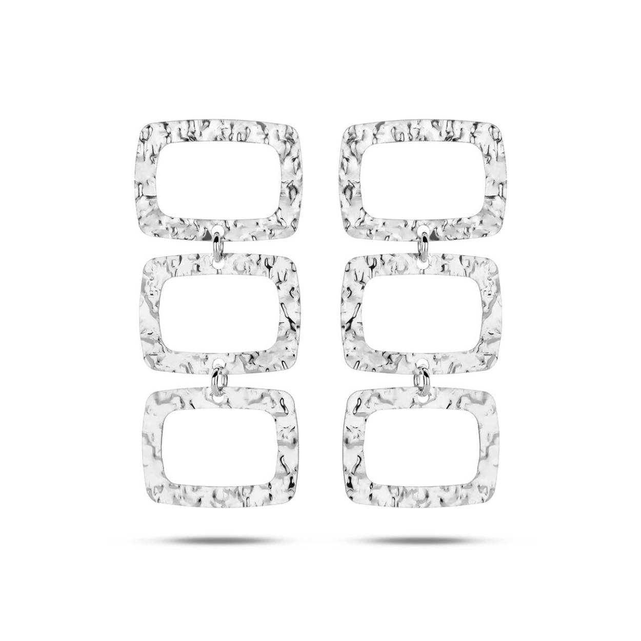 Gerhodineerd 925 zilveren oorhangers met een totale hoogte van 47mm.