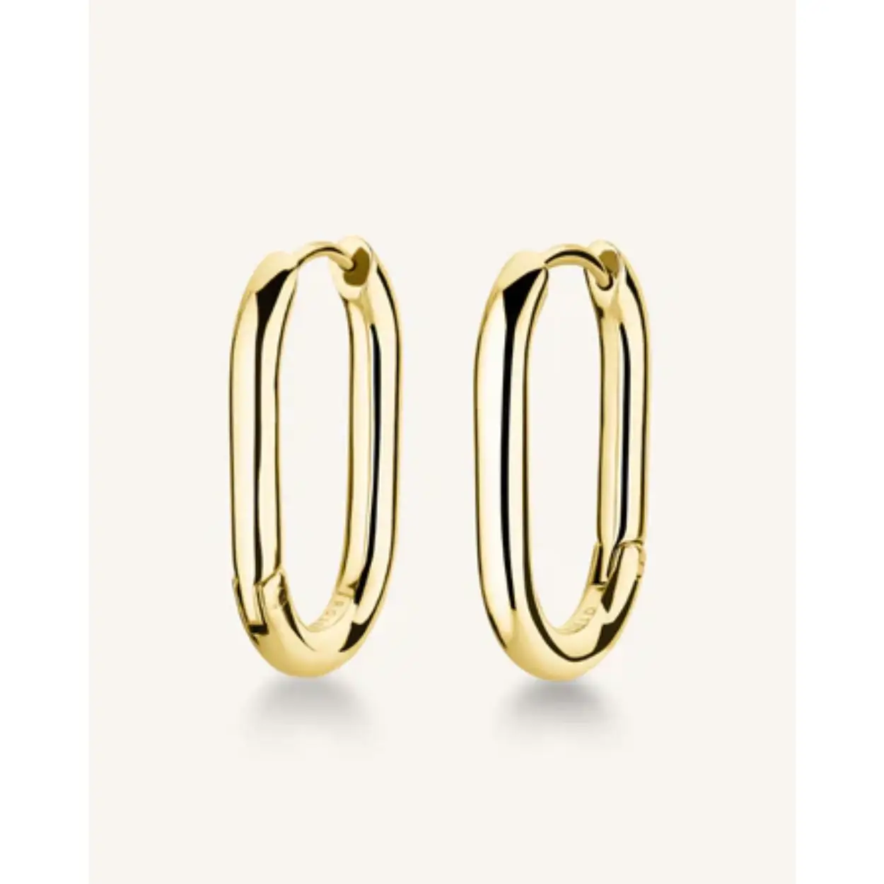 Rosefield Large Oval Hoops Earrings Gold JEOLG-J567