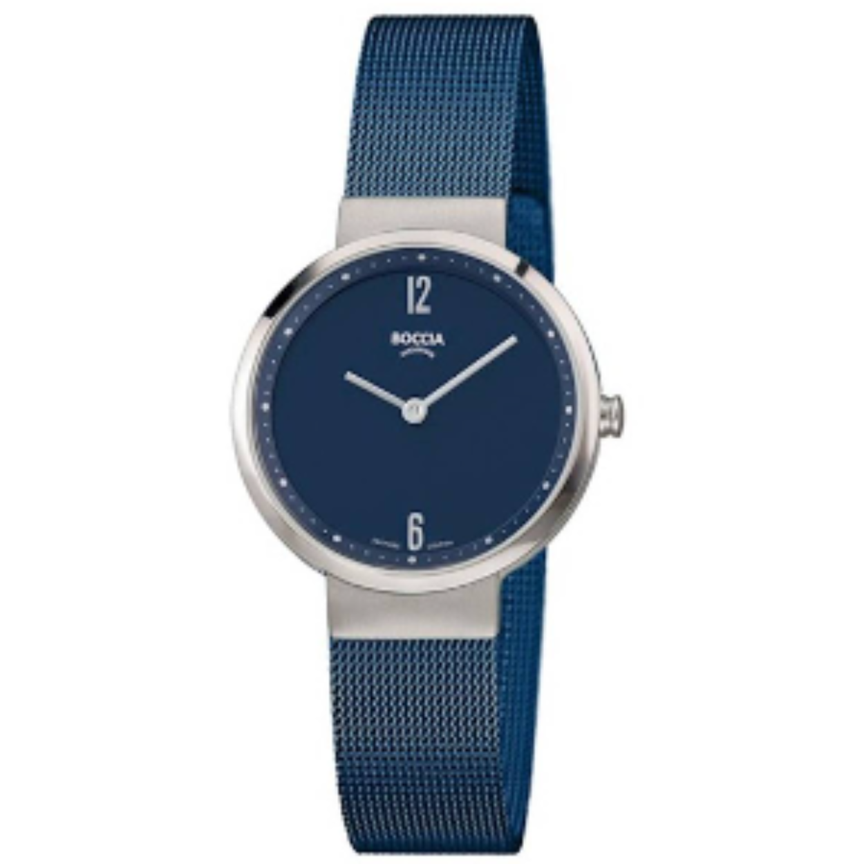 Titanium dames horloge met milanese band