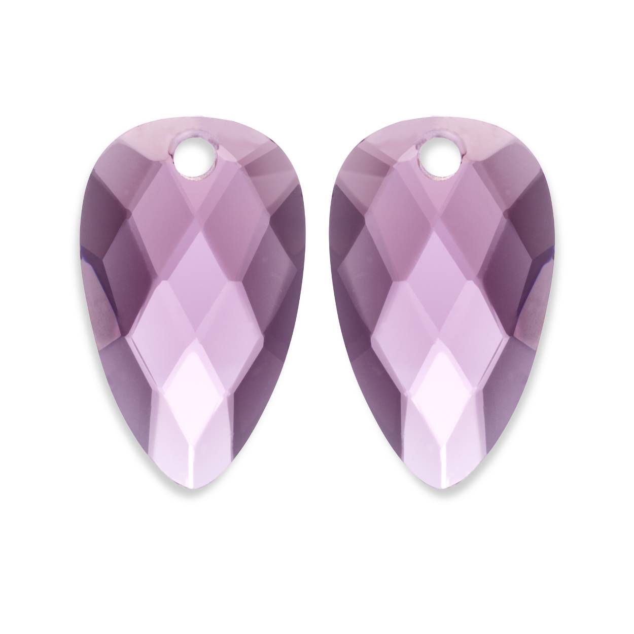 Sparkling Jewels oorstenen Aubergine Quartz Blossom