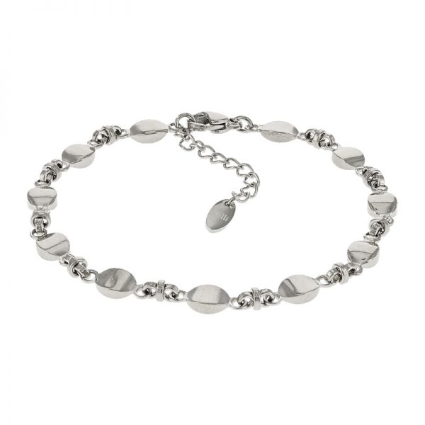 Zilverkleurige schakelarmband
