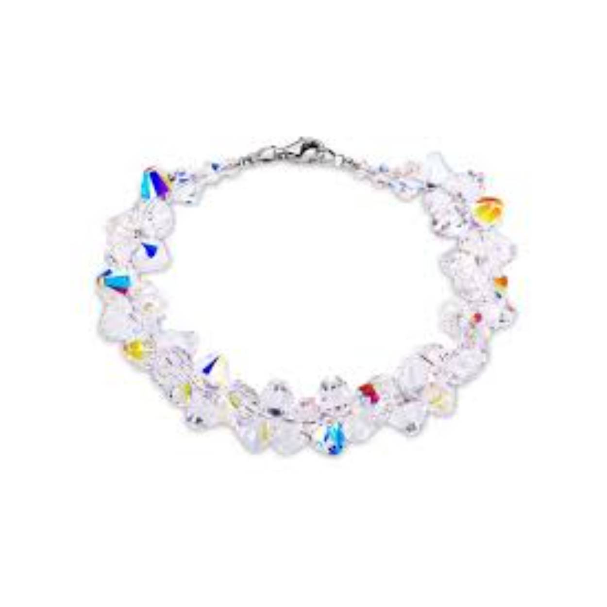Zilveren armband vol bezet met Swarovski kristallen.
echt een eyecatcher.