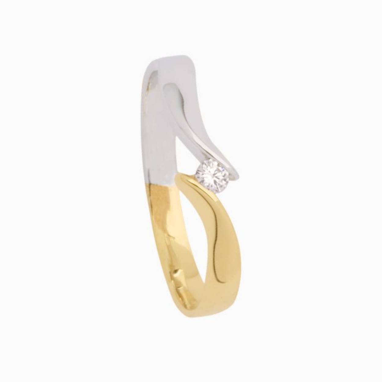 ECLAT GOUDEN CAPRI RING MET 0.04CRT BRILJANT