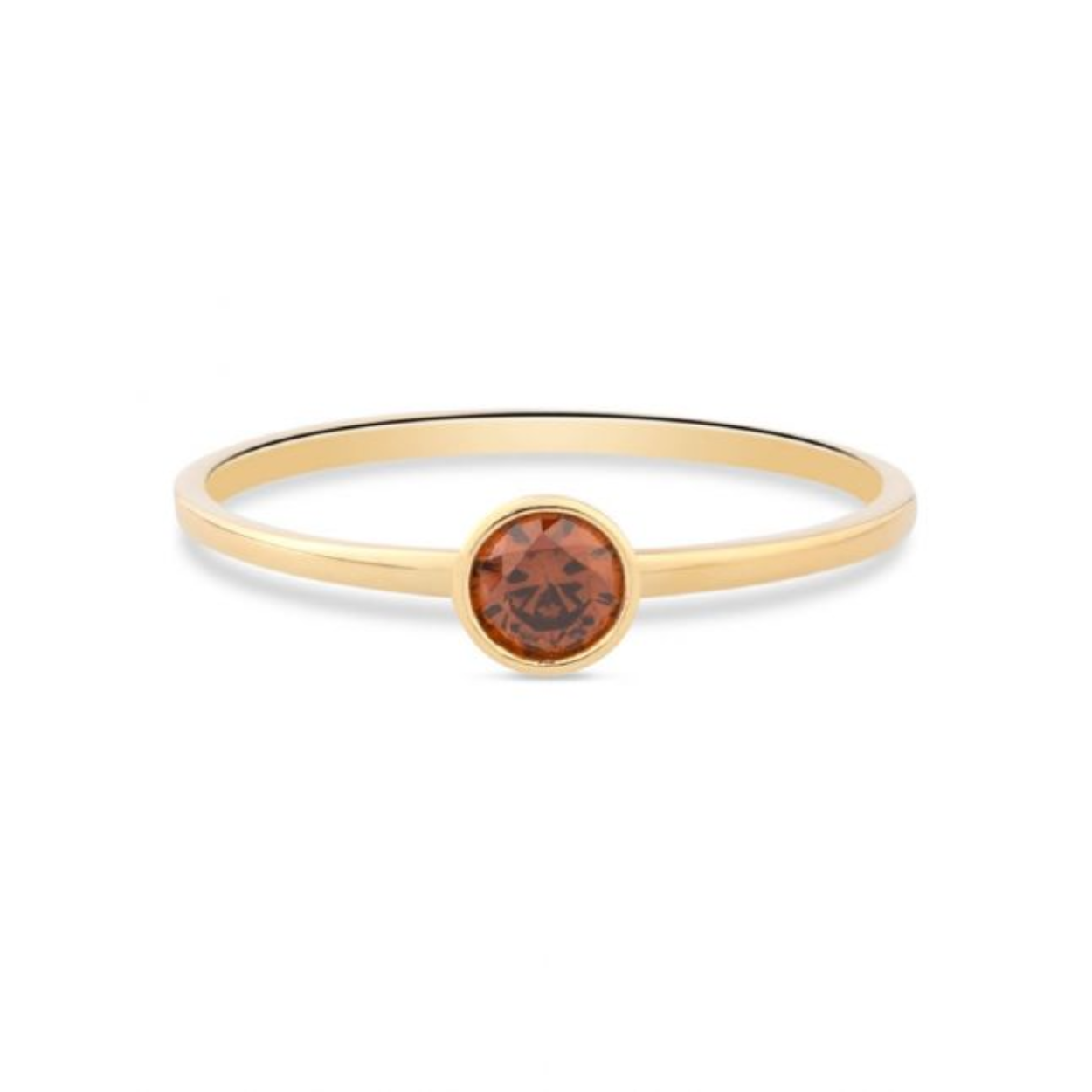 Dit is een ring van het merk Swing Jewels. De kleur van het sieraad is geelgoud. Dit sieraad bevat de edelsteen: zirconia. De kleur van deze edelsteen is: bruin.