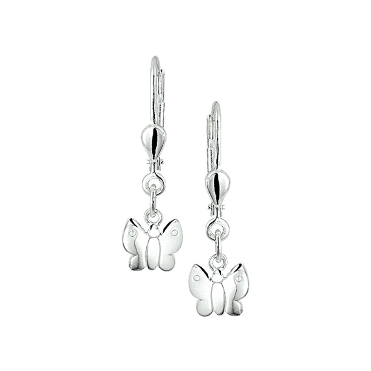 zilver oorhangers | vlinder
