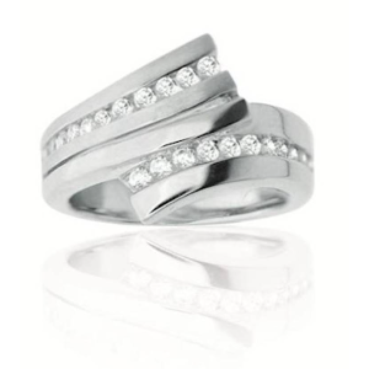 Damesring met zirkonia Fantasie