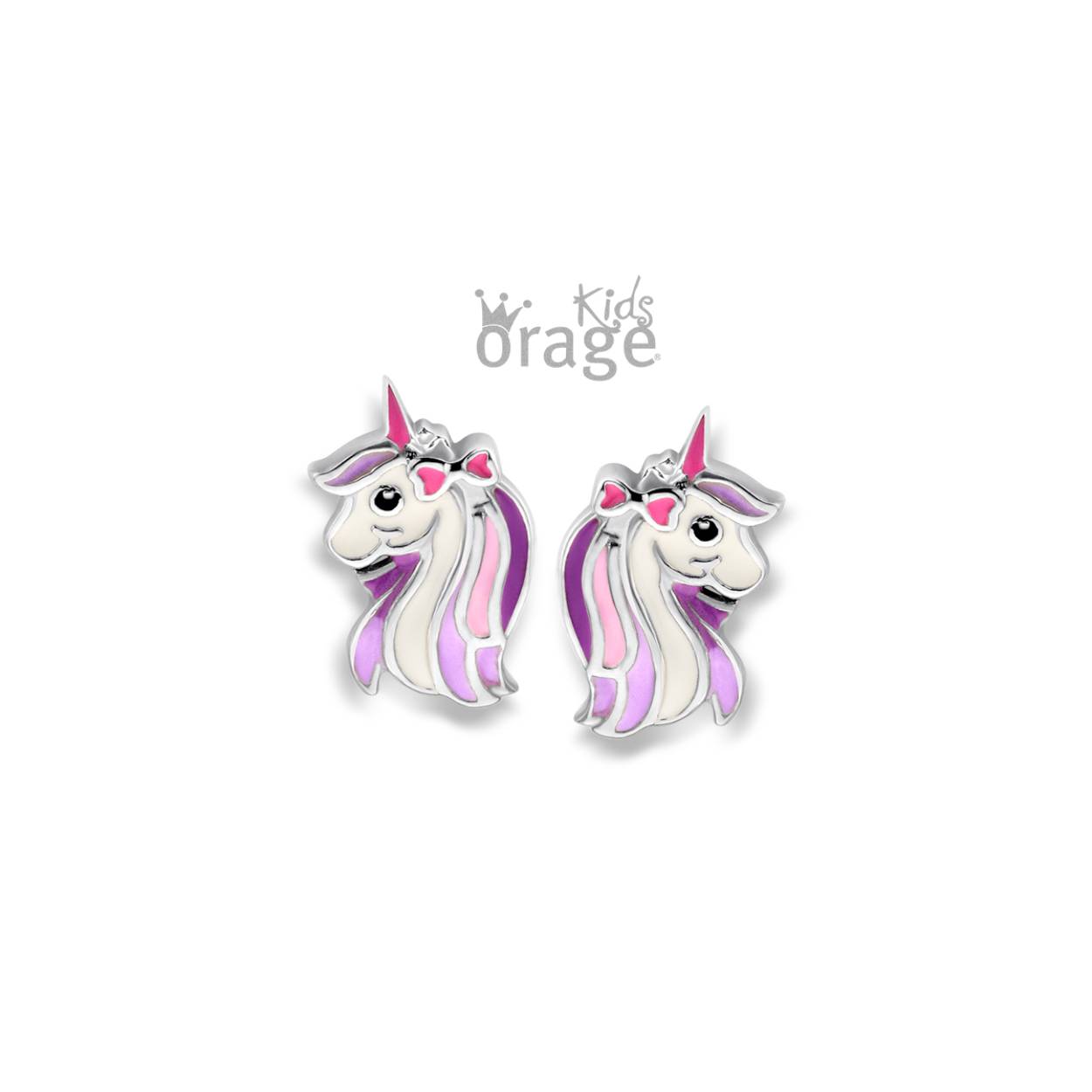 Zilveren oorstekers 'lady unicorn' van Orage kids
Bijhorende ketting met hanger en armband ook verkrijgbaar