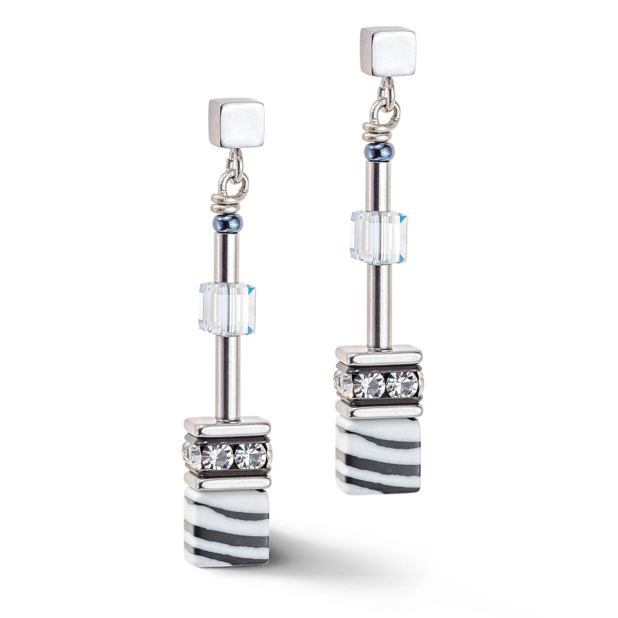 Precious GEOCUBE Earrings Black & White