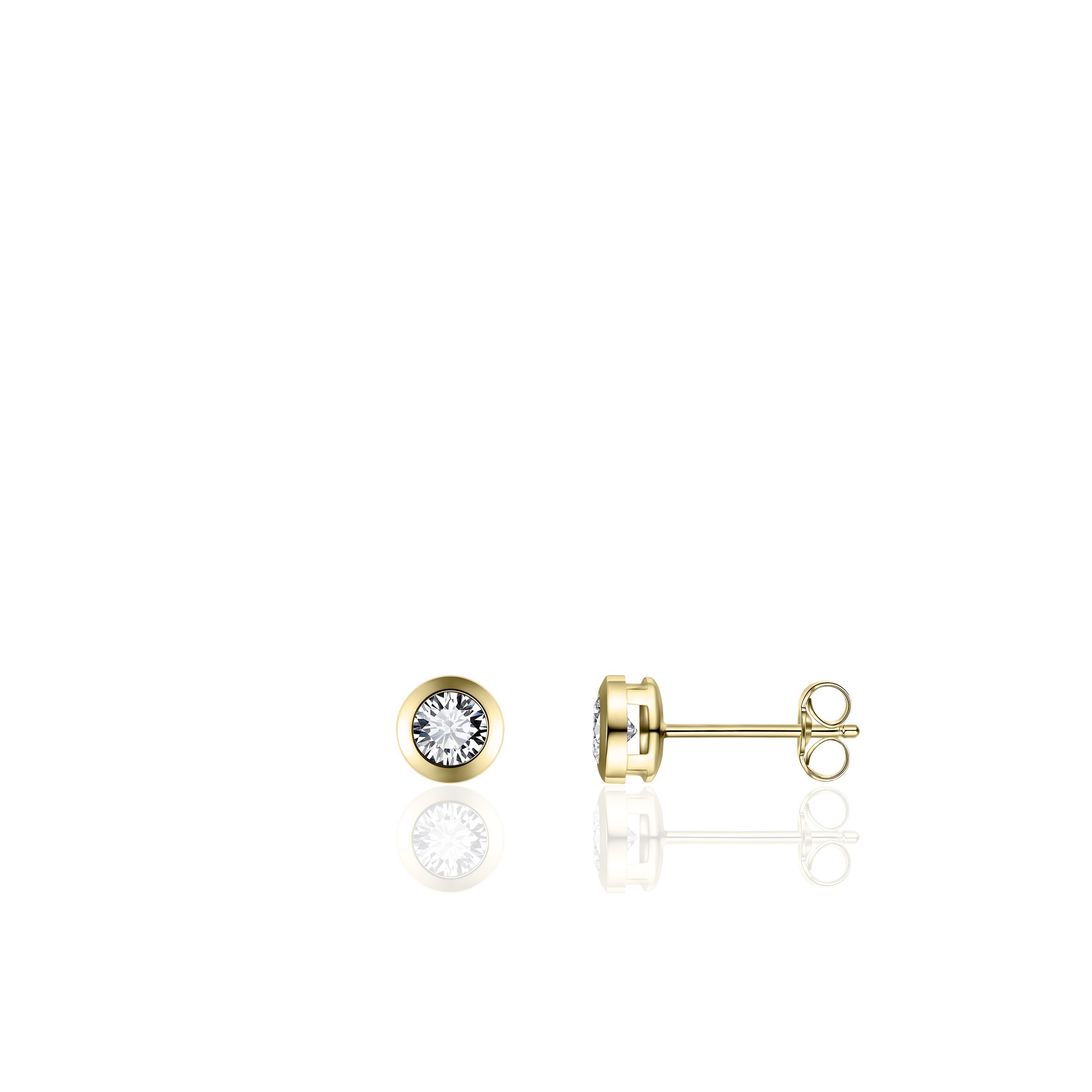 Gisser Jewels Zilver oorstekers goud VGE003/3