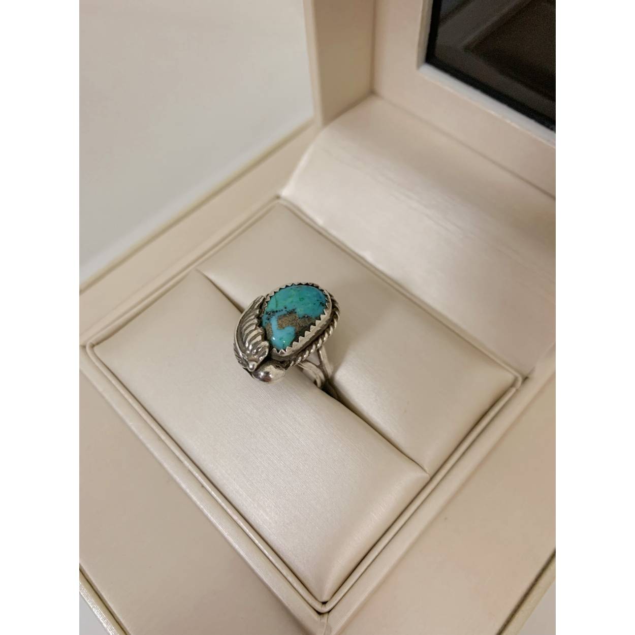 VINTAGE zilveren ring - turquoise