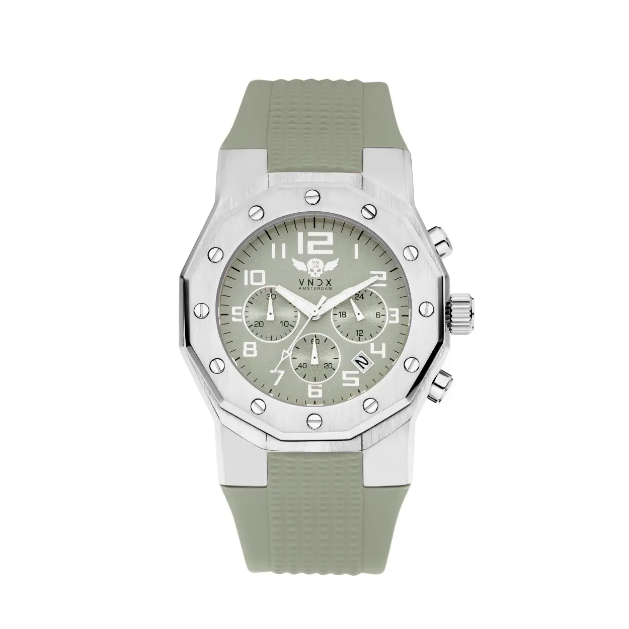 Nieuw in de collectie: IBIZA REBEL 

Een stoer horloge voor hem en haar, uitgevoerd met een mat geborstelde stalen kast, gecombineerd met de flexibele en comfortabele groene siliconen band.

Voorzien van een multifunctionele chronograaf en datumaanduiding, 

Ibiza Rebel; een uniek en stoer horloge voor jezelf, of om cadeau te doen. 

VNDX Amsterdam. Never too late!