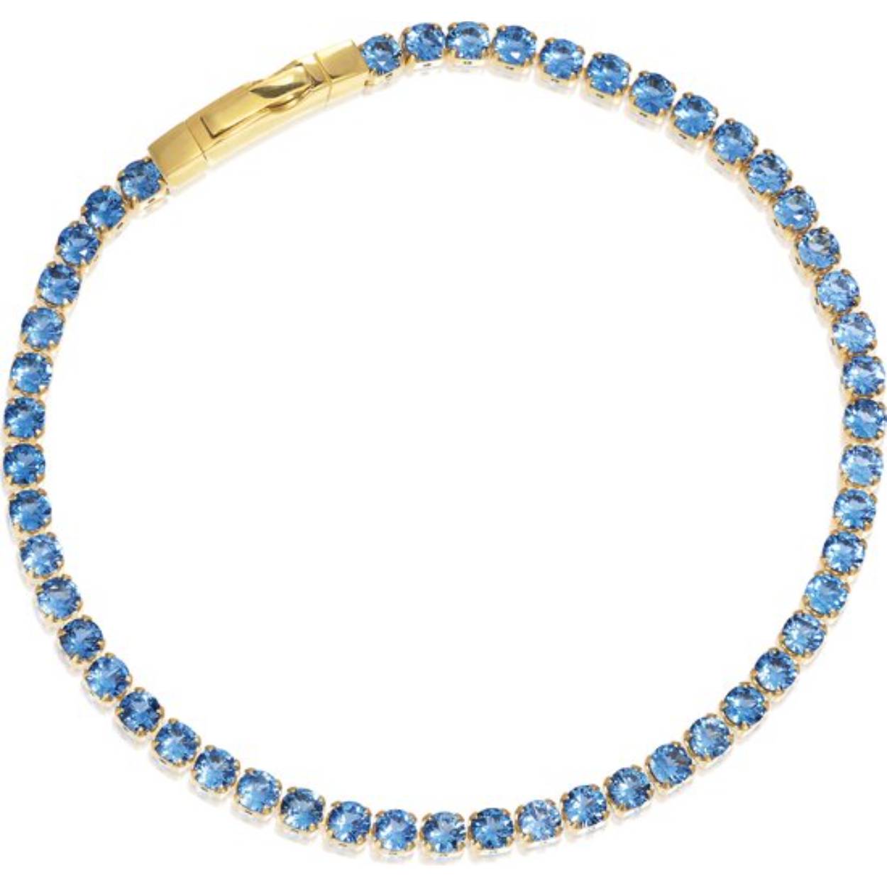 Sif Jacobs tennisarmband met blauwe zirkonia's 